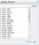 Single Select Name Picker