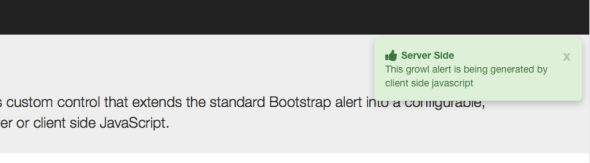 bootAlert let's you add Bootstrap Growl messages